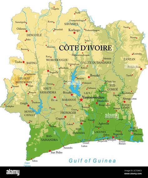 Cote Divoire Map Fotos Und Bildmaterial In Hoher Auflösung Alamy