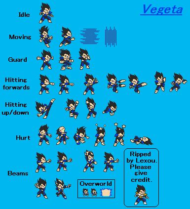 Supersonic warriors 2 (ドラゴンボールz 舞空烈戦, doragon bōru zetto bukū ressen, lit. Game Boy / GBC - Dragon Ball Z: Legendary Super Warriors - Vegeta - The Spriters Resource