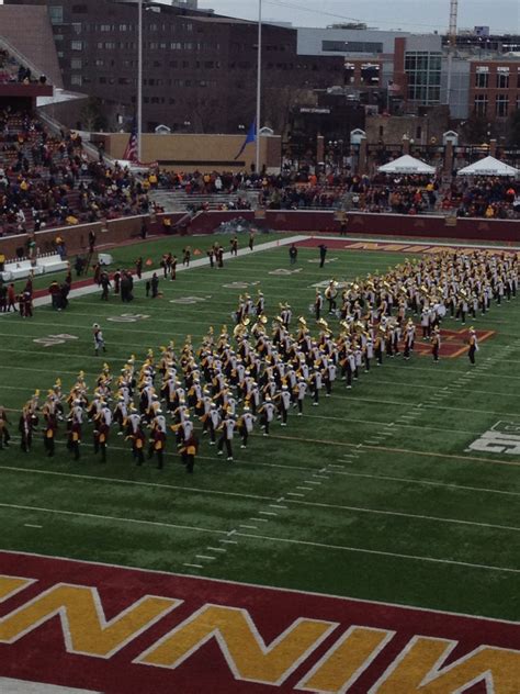 The Marching Band At The Tcf Stadium In Minneapolis Minnesota Go