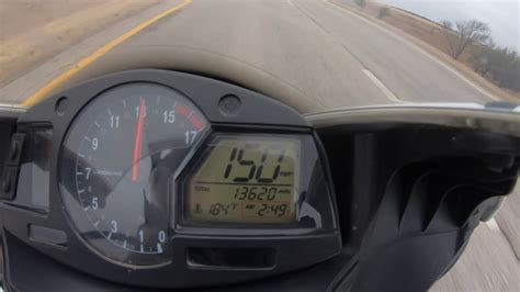 The top speed and acceleration of an f1 car is inversely proportional to each other, teams make setup changes to achieve the best. 09 Honda CBR600 Top Speed MPH - YouTube