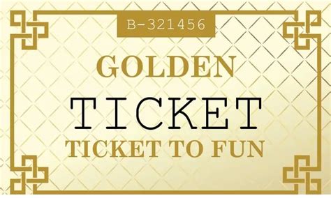 8 Free Golden Ticket Templates