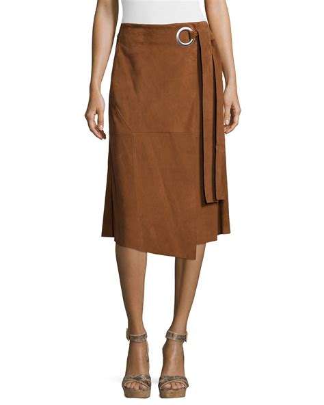 Brown Suede Skirt Edony Ass