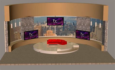 Daytime Tv Talk Show Studio Set Scene Talk Show Studio Studio Set