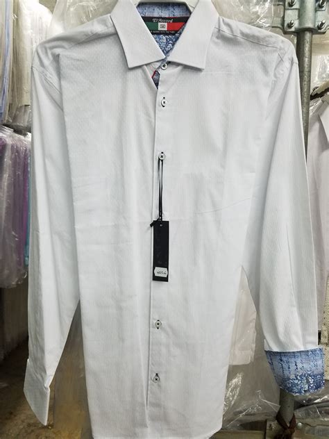 Mens Long Sleeve Dress Shirt White Daccord Fine 100 Cotton 4506