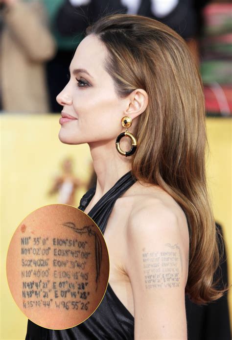 Angelina Jolie A Guide To Her Tattoos Gallery