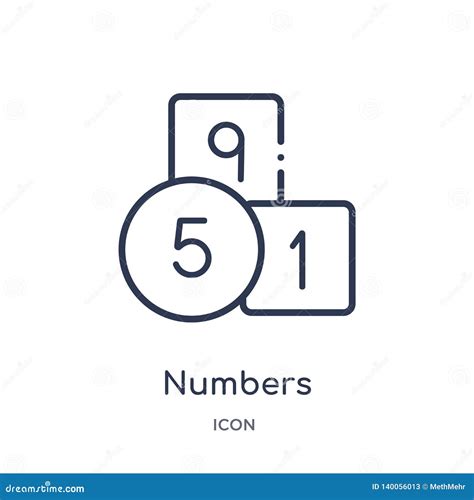 Linear Numbers Icon From Education Outline Collection Thin Line