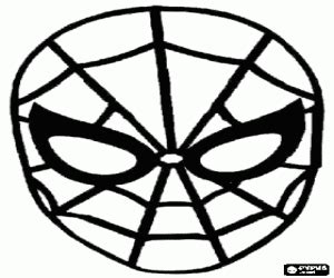 Kleurplaten Spiderman Kleurplaat Masker