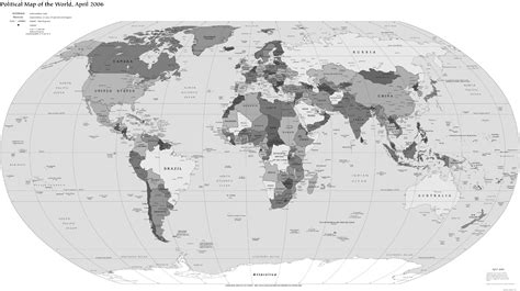 black white world map 2006 full size