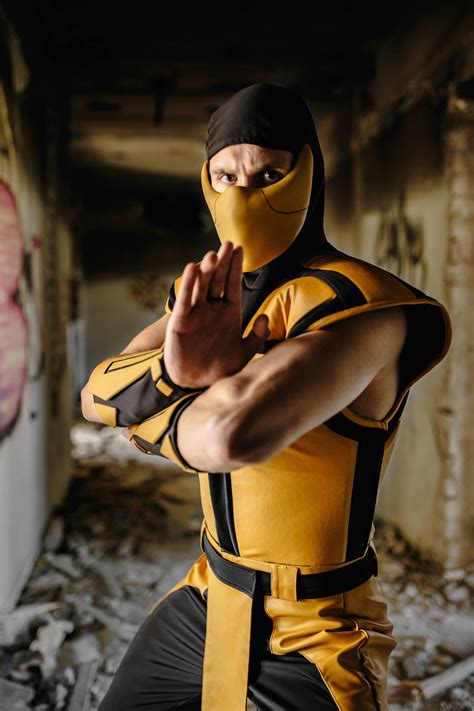 Halloween Costume Scorpion Mortal Kombat Cosplay Costume From Etsy