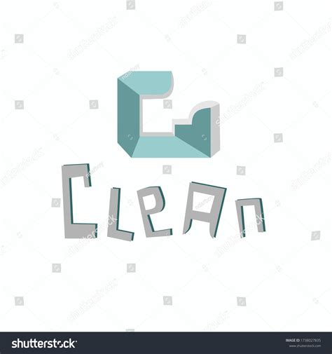 Original Vector Logo Cleanliness Theme Stock Vector Royalty Free