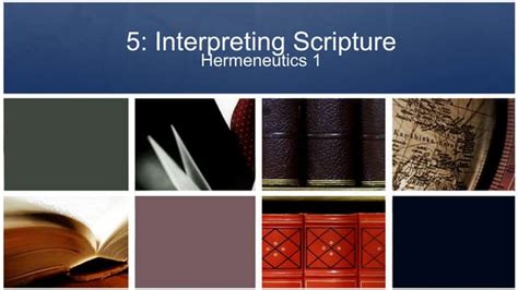 The Principles Of Biblical Interpretation