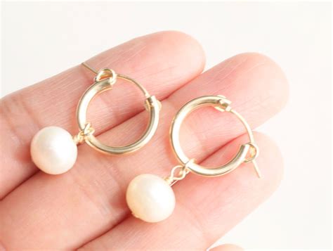 Gold Pearl Earrings 14k Gold Filled Bridal Earrings Etsy