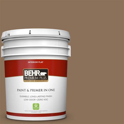 Behr Premium Plus 5 Gal 280f 6 Sweet Georgia Brown Flat Zero Voc