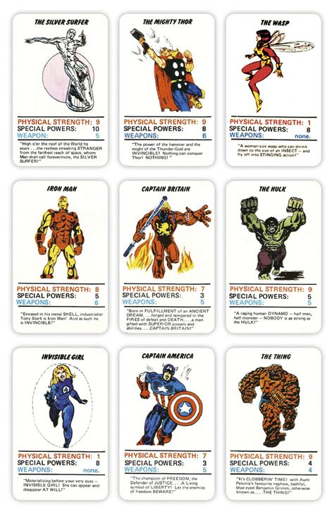 Marvel Superheroes Top Trumps Superhero Comic Comic Heroes Marvel