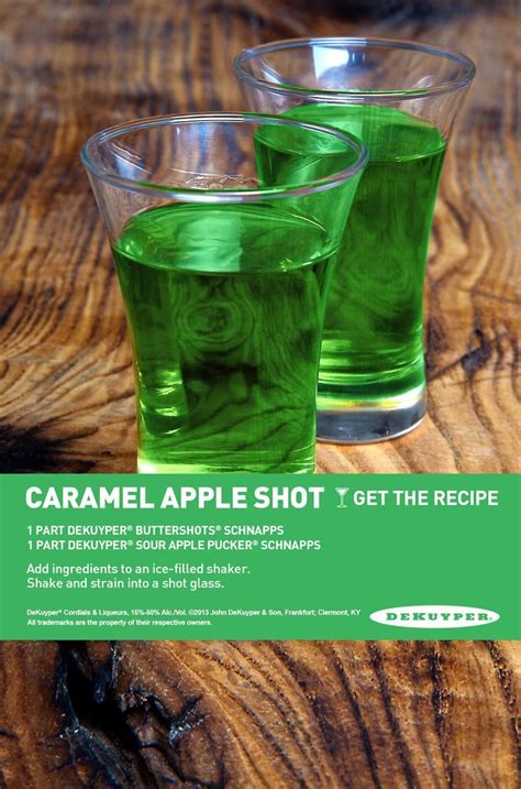 Crown royal® canadian whisky (27). Caramel Apple Shot Drink Recipe | DeKuyperUSA | Caramel ...