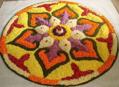 Ostone ceramic floral carpet tile kerala floor various flower series tiles interior tiles interior tiles wall or floor decoration bathroom/kitchen/living room. Onam Pookalam Designs 2018 | Hindu Devotional Blog