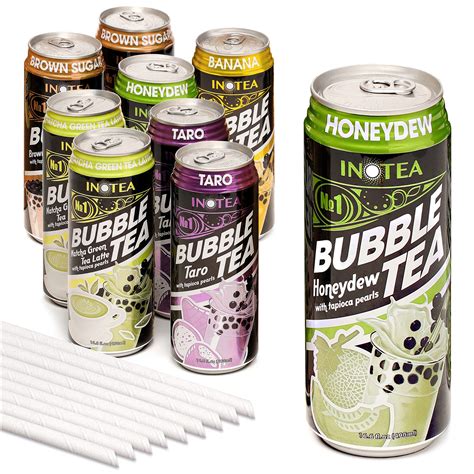 K Munchies Inotea Bubble Tea In A Can 9 Pack Tall Canned Boba Milk