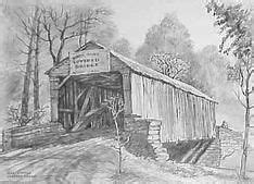 For a moment there was break in the clouds and the lighthouse was lit up just alittle bit. Image result for Pencil Sketches Covered Bridge | Covered ...