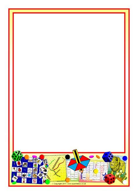 Puzzles And Games A4 Page Borders Sb12236 Sparklebox Page Borders