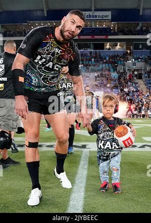 Quaden Bayles Leads The Indigenous All Stars On To The Field With