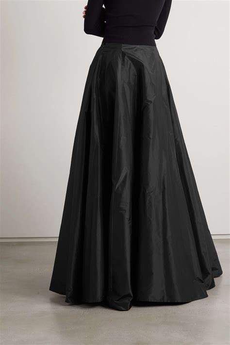 Black Pleated Silk Taffeta Maxi Skirt Balenciaga Net A Porter