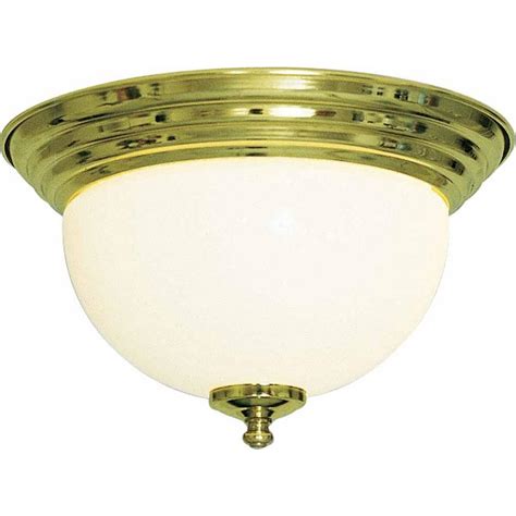 Design House Millbridge 1 Light Polished Brass Ceiling Mount Light 503037 The Home Depot