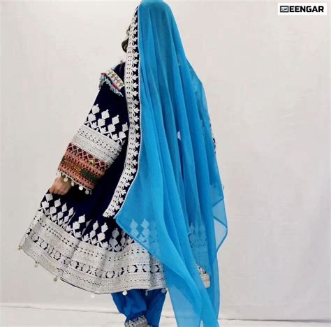 Charma Azure Afghan Dress Seengar Fashion
