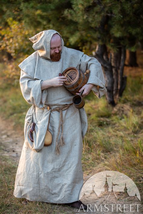 Medieval Monk Robe Hood Larp Costume Medieval Fantasy Etsy