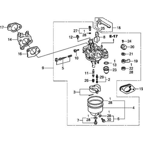 Carburetor Assembly For Honda Gx390h1 Gcafh Engines Lands Engineers