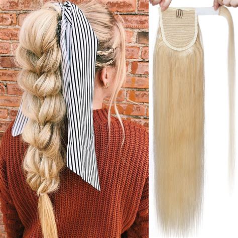 Sego Wrap Around On 100 Remy Human Hair Ponytail Extension Thick Long