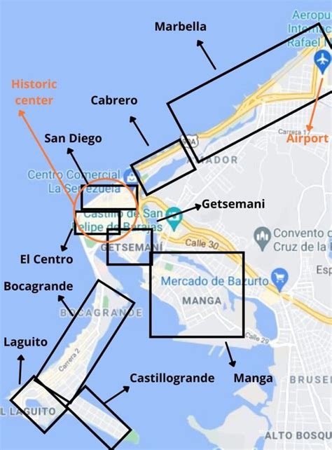 Arriba Imagen Cartagena De Indias Playas Mapa Viaterra Mx