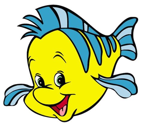 Disney The Little Mermaid Flounder Svg Cutting File Etsy