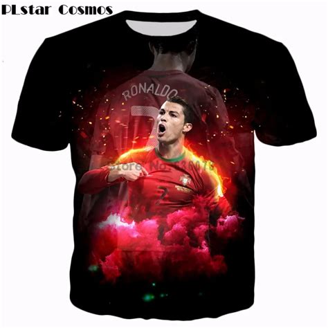 Plstar Cosmos Free Shipping 2017 Summer New Fashion T Shirts Star Cristiano Ronaldo Print 3d Men