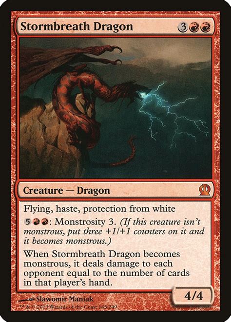 stormbreath dragon [ths 143] magic the gathering card