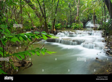 Huai Mae Kamin Beautiful Waterfalls In Srinakarin National Park In