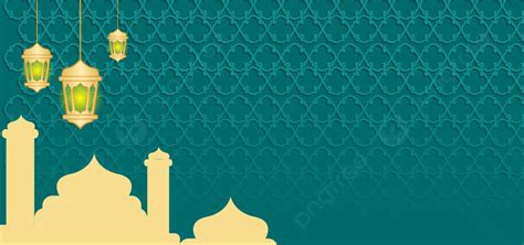 Ramadan Kareem Islamic Background Banner With Ramadhan Lantern Mosque
