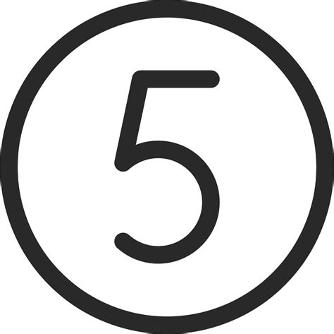 "number 5 circle" Icon - Download for free – Iconduck