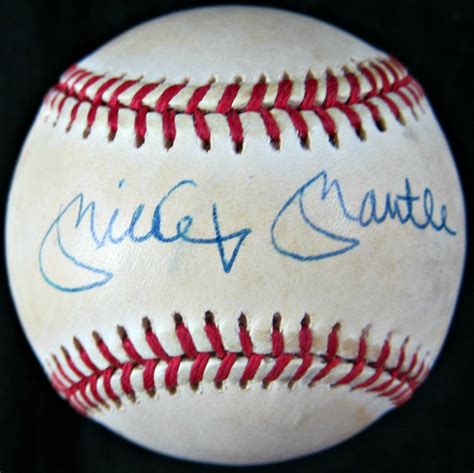 Mickey Mantle Autographed Baseball Memorabilia Center