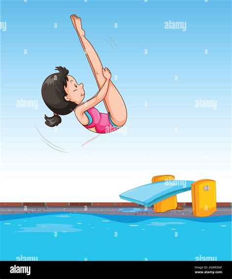 Olympics Diving Stock Vector Images Alamy