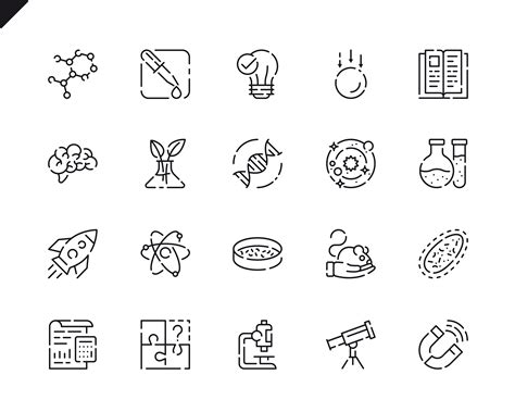 Simple Set Science Line Icons For Website And Mobile Apps 252668