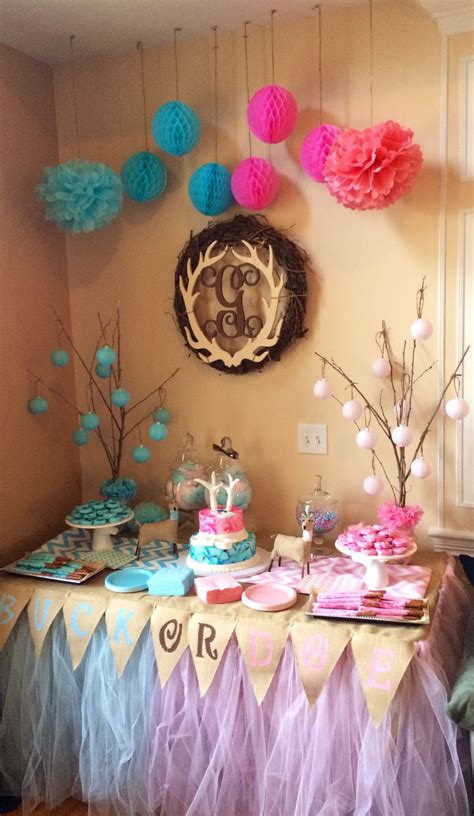 It's a fun way to keep your. Candy table for our Buck or Doe Gender Reveal | Gender ...