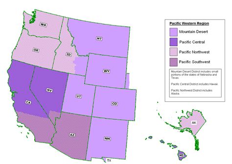 Districts In The Pacific Western Region Pacific Western Region
