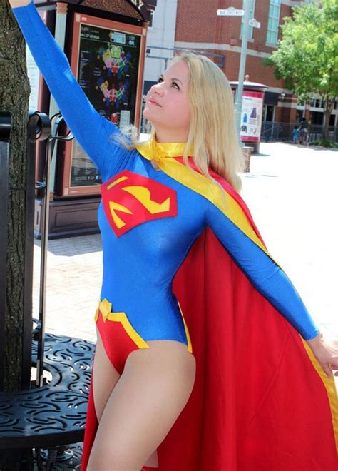 Sexy Supergirl Halloween Superhero Costume Leotard Spm