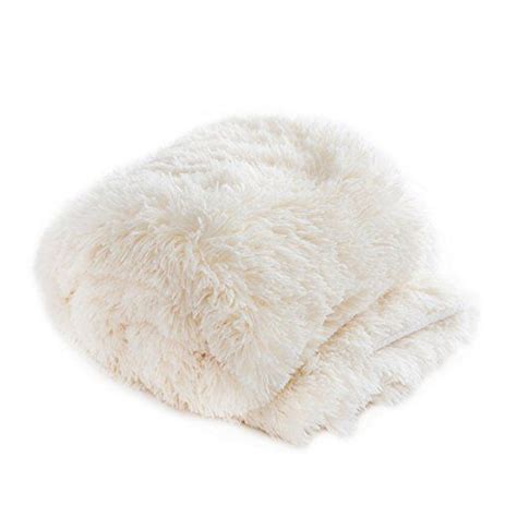 Qbedding Extra Big Soft Faux Fur Sherpa Reversible Throw Blanket White