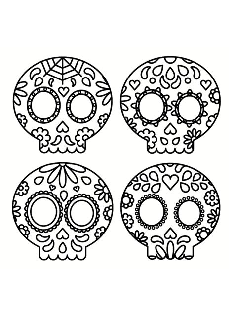 Coloriage tête de mort mexicaine 20 dessins à imprimer