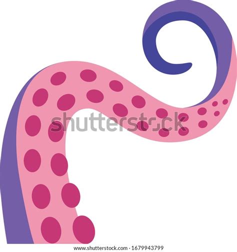 Tentacles Illustration Vector Icon Flat Design Stock Vector Royalty