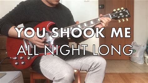 You Shook Me All Night Long Acdc Guitar Cover Youtube