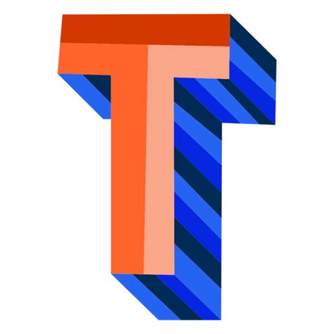 Colorful 3d Letter T Png And Svg Design For T Shirts