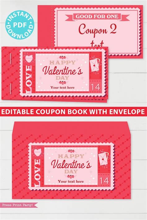Valentines Coupons Printable Love Coupons Template Date Night Cards