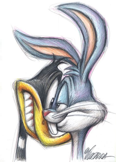 Bugs Bunny Vs Daffy Duck Looney Tunes Original Drawing Catawiki